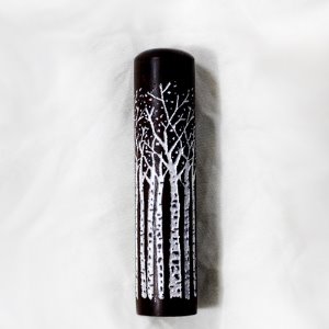 새김소리 수제 원형 목도장 - 자작나무(도매)