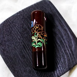 새김소리 수제 원형 목도장 - 모란(도매)